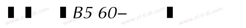 漢儀旗黑B5 60字体转换